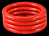 BB30 orange red tube bangles